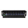Miniatyrbild 2 av 3: USB 3.0-hub - STARTECH.COM - ST1030USBM - 10 portar - Överspänningsskydd - Metall