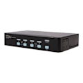 Miniatyrbild 2 av 3: STARTECH KVM-switch - 4-portars DVI USB - Ljudrackmontering - KVM-switch - 5x DVI - 10x 3,5 mm - 4x USB B - 4x USB A