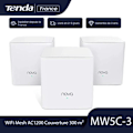 Miniatyrbild 1 av 4: TENDA AC1200 Mesh System Täckning 300 m², Byt ut repeater/router/CPL, WIFI MESH Enkel installation, Nova MW5C-3 kuber