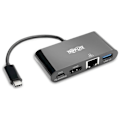 Miniatyrbild 1 av 4: Tripp Lite U444-06N-H4GUBC USB-C (Typ-C) till HDMI-adapter med USB-A Hub, Gigabit Ethernet, USB 3.1 Gen 1, Thunderbo-kompatibel