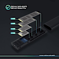 Miniatyrbild 4 av 4: Fodral - station för PC-komponent Tooq - TQE-2223B - Extern M.2 NGFF/NVMe USB3.1 GEN2 VÄSKOR Svart