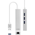 Miniatyrbild 1 av 2: USB 3.0-omvandlare för Gigabit Ethernet + 3X USB3.0 - NANOCABLE 10.03.0403