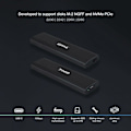 Miniatyrbild 3 av 4: Fodral - station för PC-komponent Tooq - TQE-2223B - Extern M.2 NGFF/NVMe USB3.1 GEN2 VÄSKOR Svart