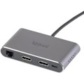 Miniatyrbild 1 av 2: Typ C Hub - IGGUAL - 8 i 1 - 2 x HDMI - 2 x USB - RJ45 - PD100 W