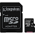 Miniatyrbild 2 av 3: Kingston Canvas Select microSDXC-kort - 64 GB - Klass 10/UHS-I (U1) - 80 MB/s Läs - 10 MB/s Skriv