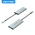 Miniatyrbild 3 av 3: USB-C hub - Vention - HDMI + 3 x USB 3.0 - 4K 30Hz - Snabb laddning 100W - Kompakt design