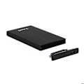 Miniatyrbild 1 av 4: TooQ TQE-2527B hölje för 2.5 Sata3 USB 3.0 hårddisk Svart - TooQ varumärke