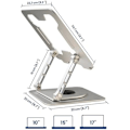 Miniatyrbild 2 av 2: 360° roterbar bärbar datorstativ i aluminiumlegering - Ewent - Justerbar höjd