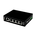 Miniatyrbild 3 av 3: STARTECH 5-portars ohanterad industriell Gigabit Ethernet-switch - Väggmonterad / DIN-skena GbE-switch - 2 lager