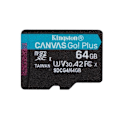 Miniatyrbild 1 av 4: Kingston Technology MicroSD 64GB U3 V30 A2 200MB/s Canvas Go Plus