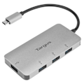 Miniatyrbild 3 av 3: USB-C-hubb - TARGUS - 4 portar - Färg rymdgrå - Kompatibel med bärbara datorer - USB-C