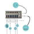 Miniatyrbild 3 av 4: Laddningshubbar - i-tec - 7 USB 3.0-portar - Plug & Play - Standard USB-laddning