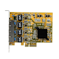 Miniatyrbild 2 av 4: STARTECH 4-portars Gigabit Ethernet PCI Express nätverkskort med Realtek RTL8111G Chipset - PCIe GbE NIC Adapter