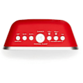 Miniatyrbild 3 av 4: Aiwa CRU-19RD Röd LED-klockradio med USB-laddning och gradvis larm