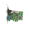Miniatyrbild 1 av 3: STARTECH 2-portars DB9 RS232 seriellt PCI Express-kort - seriell PCIe-adapter med dubbla spår 16C1050 UART - PCI Express x1