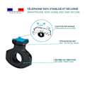 Miniatyrbild 4 av 4: Stöd Smarttelefon - MOBILIS - Universell - Tillverkad i Frankrike - Lätt och robust - Vibrationabsorbering Svart