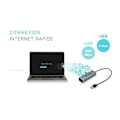 Miniatyrbild 3 av 4: i-tec - USB 3.0 Metal 3-Port USB HUB med Gigabit Ethernet