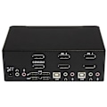 Miniatyrbild 3 av 4: KVM-brytare - StarTech.com - SV231DPDDUA2 - 4K Ultra HD - 2 portar - Dubbel visning