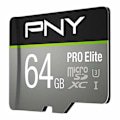 Miniatyrbild 2 av 4: PNY Pro Elite 64GB Micro SD-minneskort - Klass XC Klass 10 / UHS-I U3A1 V30+SD