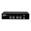 Miniatyrbild 1 av 3: STARTECH KVM-switch - 4-portars DVI USB - Ljudrackmontering - KVM-switch - 5x DVI - 10x 3,5 mm - 4x USB B - 4x USB A