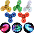 Fidget Spinners 5-pack, LED-upplysta transparenta fidget-leksaker, ADHD- och ångestleksaker, stressreducerande spinner för barn (5-pack)