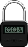 Metalltimerlås - Elektronisk tidslås med LCD-display - USB-laddning (svart)
