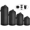Set med 4 linsväskor – Vattentålig – Linsskydd – Linsfodral – Skyddsfodral