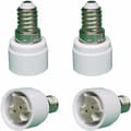 4-pack E14 till G4 MR16 GU5.3 GU4 basadapter för LED- eller halogenlampor