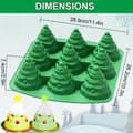 Miniatyrbild 4 av 7: 3D julgran silikonform julgran form silikonform julkakform för bakning av moussekakor och muffins
