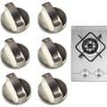 (6-pack) 6 mm gasspisvred, ugnskontakt