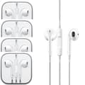 4-pack iPhone-kompatibla hörlurar med mikrofon och volymkontroll