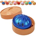 Glitterboll, Glitterboll Squishy med låda, Sensorisk klämleksak för stresslindring Blå Blue