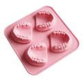 Glassform - Tandformad - Rosa - 14,8 x 14,8 x 2 cm