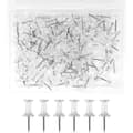 Transparenta häftstift, ritstift för väggar, häftstift för anslagstavlor (100 stycken, silver)