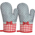 Par (Arc Grey) grytlappar, köksvantar, grillvante, värmebeständig, bomullsfoder, för grill, bageri, mikrovågsugn, matlagning, grillning