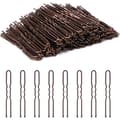 U-formade hårnålar, 200-pack, vågiga U-formade hårnålar för knutar, hårnålar (6 cm)
