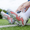 Miniatyrbild 2 av 5: Fotbollsskor för män Halkfria fotbollsskor för herr Fotbollsskor Gräs Fotbollssneakers Yjck15-1 WhiteRed 33