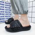 Miniatyrbild 5 av 5: Strandtofflor för män Modesandaler Utomhus Halkfria inomhusskor 3B3069 Black 35-36