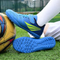 Miniatyrbild 3 av 3: Pojkar Flickor Fotbollsskor Halkfria fotbollsskor Klossar Gräs Fotbollssneakers 2Km11 Blue 37
