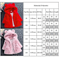 Miniatyrbild 4 av 5: Barn Flickor Fluffig fuskpäls Hooded Parka Coat Fleece Tjock Jacka Vinter Ytterkläder Pink 4-5 Years