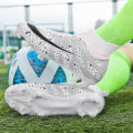 Miniatyrbild 3 av 5: Fotbollsskor dam Spikes Fotbollsskor för ungdomar Stövlar Atletisk Sneaker 3C1313 White 46