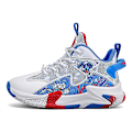 Miniatyrbild 1 av 5: Barn Basketskor Andas Sneakers Trendiga Casual Skor Löparskor Yj2256 BlueRed 40