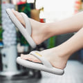 Miniatyrbild 5 av 5: Strandtofflor för män Modesandaler Utomhus Halkfria inomhusskor 3B2811 White 38-39