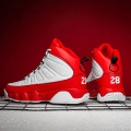 Miniatyrbild 3 av 5: Basketskor för män Mode Halkfria sneakers Sportskor som andas YJ20011 WhiteRed 41
