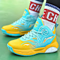 Miniatyrbild 4 av 5: Basketskor för barn Mode Pojkar Flickor Sneakers Andas Sportskor 2210 YellowGreen 34