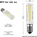 Miniatyrbild 3 av 4: Ledlampa E14, kallvit 6000k, AC 220-230v, liten Edison-skruv, ej dimbar, vit [klass A energi