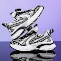 Miniatyrbild 2 av 5: Sneakers som andas löparskor Mode Pojkar Flickor Sportskor 3Ab2303 BlackWhite 36