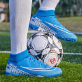 Miniatyrbild 5 av 5: Fotbollsskor för män Halkfria fotbollsskor Klossar Gräs Fotbollssneakers Yj8508A Blue 38