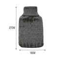 Miniatyrbild 2 av 2: Mjuk Stretchig varmvattenflaska Plain Cover Bag Stickade överdrag Dark Grey
