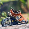 Miniatyrbild 3 av 4: Sandaler för män Beach Flip Flops Bekväma halkfria Casual Tofflor 9887 RedBrown 45